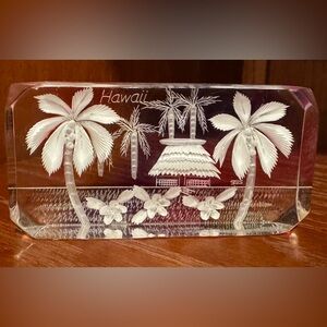 Vintage Etched & Carved Glass from Hawaii